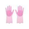 Silicone Scrubber Cleaning Gloves Pink 21g