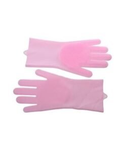 Silicone Kitchen Scrubbing Glove Pink 3inch