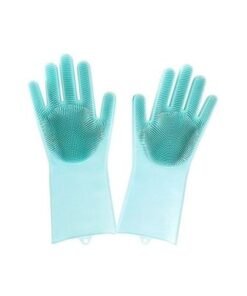 Alternative view of Silicone Household Cleaning Gloves Blue