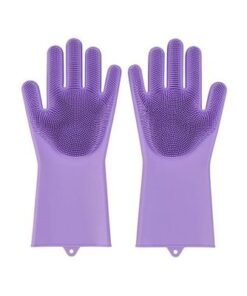 Magic Dish Washing Gloves Purple 13 x 5inch