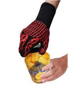 BBQ Grilling Cooking Gloves Red/Black 33x13centimeter