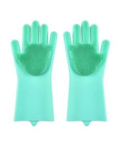 Temperature Resistant Waterproof Antiskid Dishwashing Glove Green 35 x 15.5centimeter