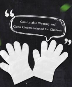 100-Piece Disposable PE Gloves Set White 24cm - Image 3
