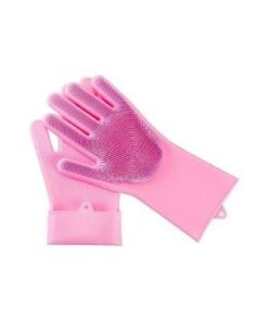 Alternative view of 2-Piece Silicone Gloves Set Pink