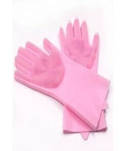 2-Piece Silicone Gloves Set Pink