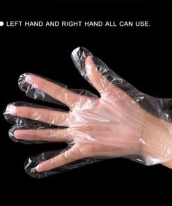 100-Piece Disposable PE Gloves Set White 24.5cm