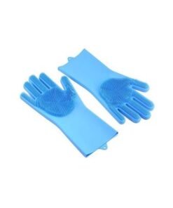 Alternative view of Magic Silicone Gloves With Wash Scrubber Blue 170g