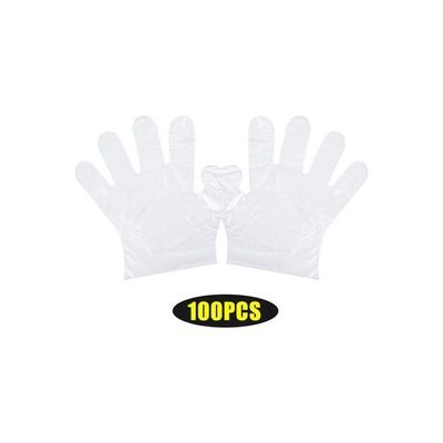 100-Piece Disposable Gloves Clear - Image 2
