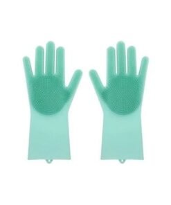 Magic Silicone Glove With Wash Scrubber Green 50g