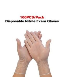 100-Piece Disposable Nitrile Exam Glove Transparent - Image 3