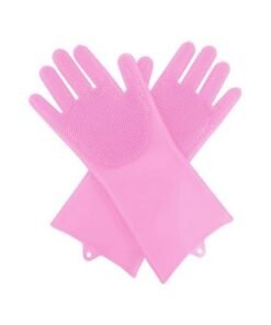 Pair Of Silicone Gloves Pink 30x6x3centimeter