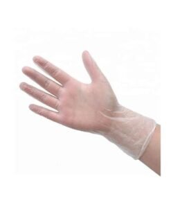 100-Piece Vinyl Hand Gloves Clear Large