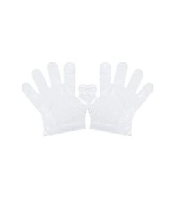500-Piece Disposable PE Gloves Clear 24.5x5.4x13.4centimeter
