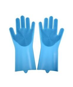 2-Piece Dishwashing Gloves Blue 32.5 x 11.5centimeter