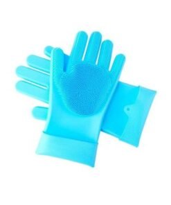 Pair Of Dishwashing Gloves Blue 30centimeter