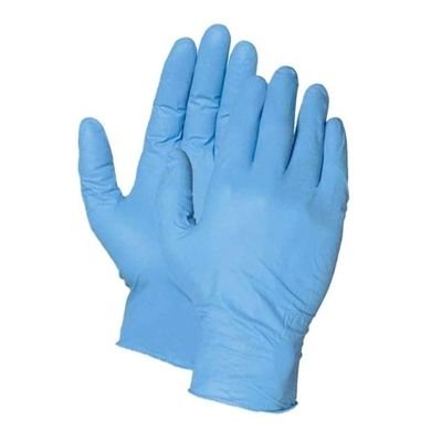 Pair Of Nitrile Examination Gloves Blue L