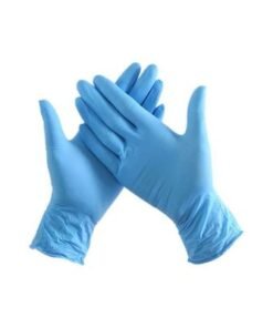 Alternative view of 100-Piece Industrial Rubber Gloves Sky Blue M
