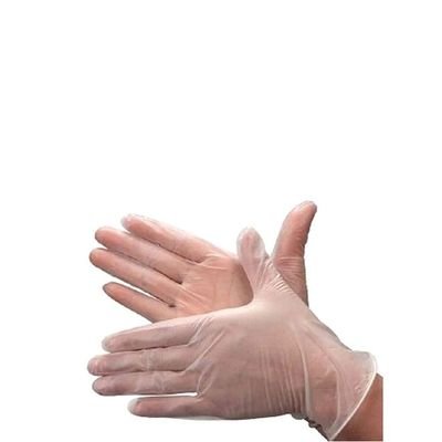 100-Piece Disposable Vinyl Hand Gloves Clear L - Image 4