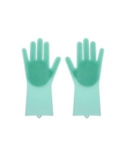 Pair Of Waterproof Cleaning Gloves Green