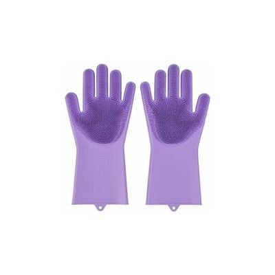 Multipurpose Dishwashing Gloves Purple 34x14.5cm