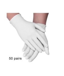 Pack Of 50 Nitrile Disposable Gloves White