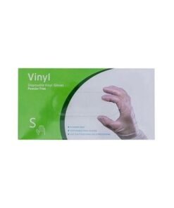 Alternative view of 70-Piece Disposable Vinyl Gloves Transparent Small