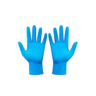 Portable Waterproof Anti-Slip Single Use Nitrile Glove Blue 22centimeter - Image 2
