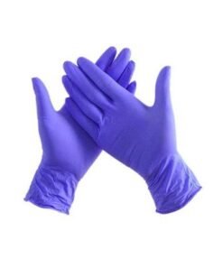 Alternative view of Pair Of 100 Industrial Nitrile Powder Free Disposable Gloves Purple M
