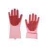 2-Piece Dishwashing Gloves Pink 15x10x6centimeter