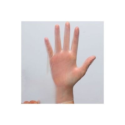 50-Piece Disposable Anti-Static Plastic Gloves Clear - Image 3