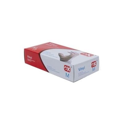 Pack Of 80 Vinyl Disposable Gloves Clear M - Image 2