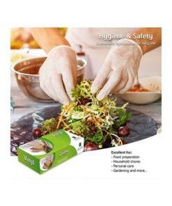 Vinyl Powdered Disposable Gloves, 100 Count White Small