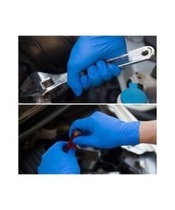 Pair Of 50 Disposable Latex Gloves Blue - Image 4