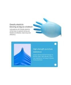 Pack Of 50 Convenient Laboratory Inspection Gloves Blue 22x5x10centimeter