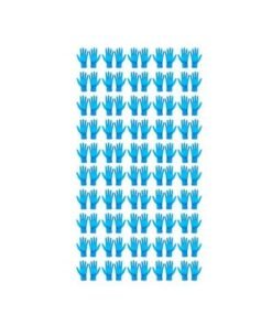 Portable Waterproof Anti-Slip Single Use Nitrile Glove Blue - Image 4