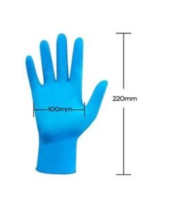 Portable Waterproof Anti-Slip Single Use Nitrile Glove Blue