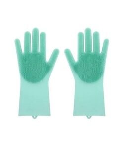 Alternative view of Reusable Silicone Gloves Green