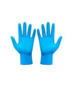 Alternative view of Pack Of 50 Disposable Gloves Blue 18centimeter