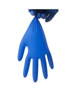 Pair Of 50 Disposable Latex Gloves Blue - Image 4