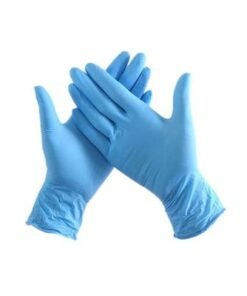 Alternative view of Pair Of 100 Industrial Nitrile Powder Free Disposable Gloves Light Blue XL