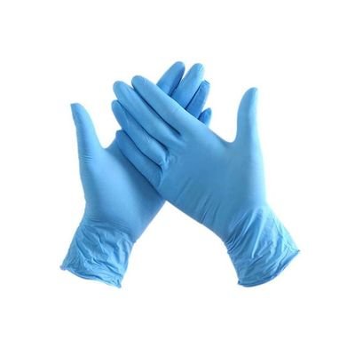 Pair Of 100 Industrial Nitrile Powder Free Disposable Gloves Light Blue XL - Image 2