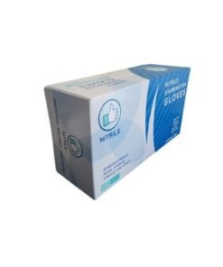 Nitrile Exam Gloves - Powder Free, Non-Sterile, Disposable,Food Safe,Indigo Color, Convenient Dispenser Pack of 100 Gloves Blue Mediumcentimeter