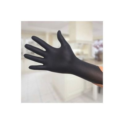 Pair Of 50 Disposable Nitrile Gloves Black - Image 4