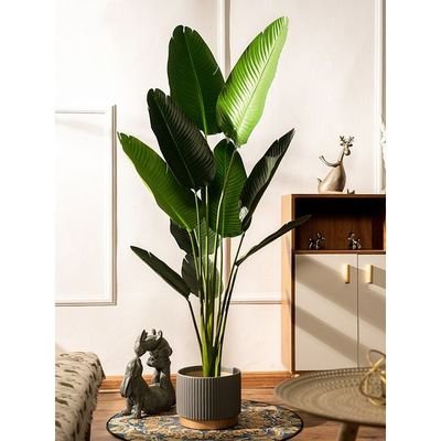 Maple Home Artificial Fake Plant Tree Faux Banana Leaf Indoor Outdoor Home Office Decoration 180cm - Image 3