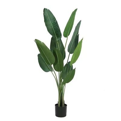 Maple Home Artificial Fake Plant Tree Faux Banana Leaf Indoor Outdoor Home Office Decoration 180cm - Image 4