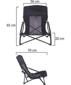 Patio Lounge Low Height Chair with Arm Rest for Reading with cusion Garden Chair Outdoor Reclining Chair Recliner with Adjustable Headrest Support for Camping Picnic Swimming Pool Beach - Image 3