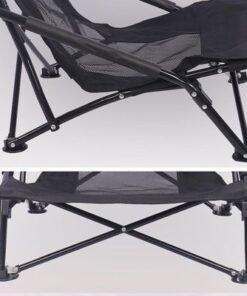 Patio Lounge Low Height Chair with Arm Rest for Reading with cusion Garden Chair Outdoor Reclining Chair Recliner with Adjustable Headrest Support for Camping Picnic Swimming Pool Beach - Image 5