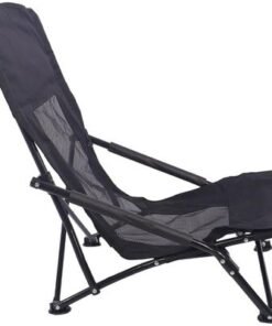 Patio Lounge Low Height Chair with Arm Rest for Reading with cusion Garden Chair Outdoor Reclining Chair Recliner with Adjustable Headrest Support for Camping Picnic Swimming Pool Beach