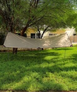 Alternative view of Camping Tarp for Beach, Multifunctional Waterproof Rain Fly Tent Tarp 400 x 290 cm, Big Anti-UV Lightweight Camping Shelter Large Outdoor Sunshade