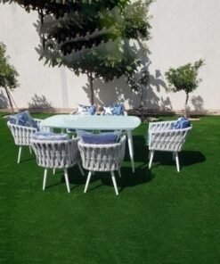 Alternative view of Maquis Aluminum Frame 6 Chair 1 Table Garden Dining Set - Weather and UV Resistant Outdoor Patio Furniture